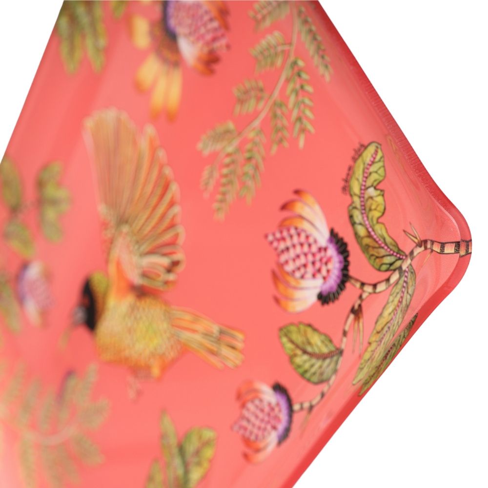 Weaver Garden Acrylic Tray - Coral