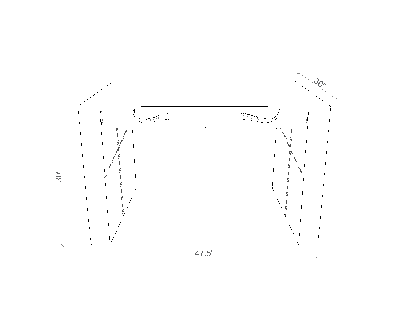 Wildebeest Hide Desk