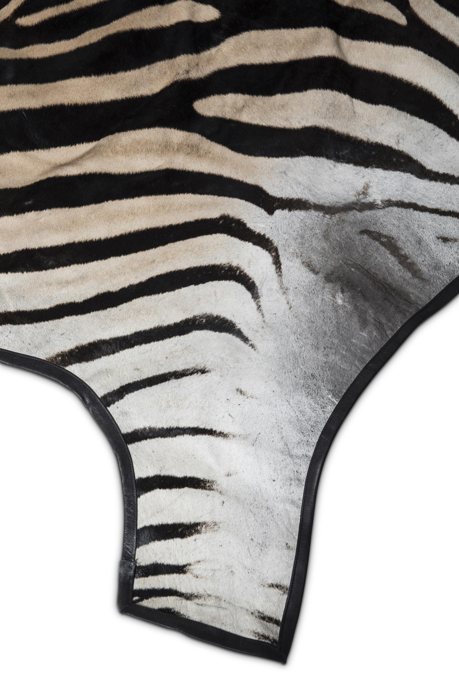 Zebra Hide - Leather Trimmed
