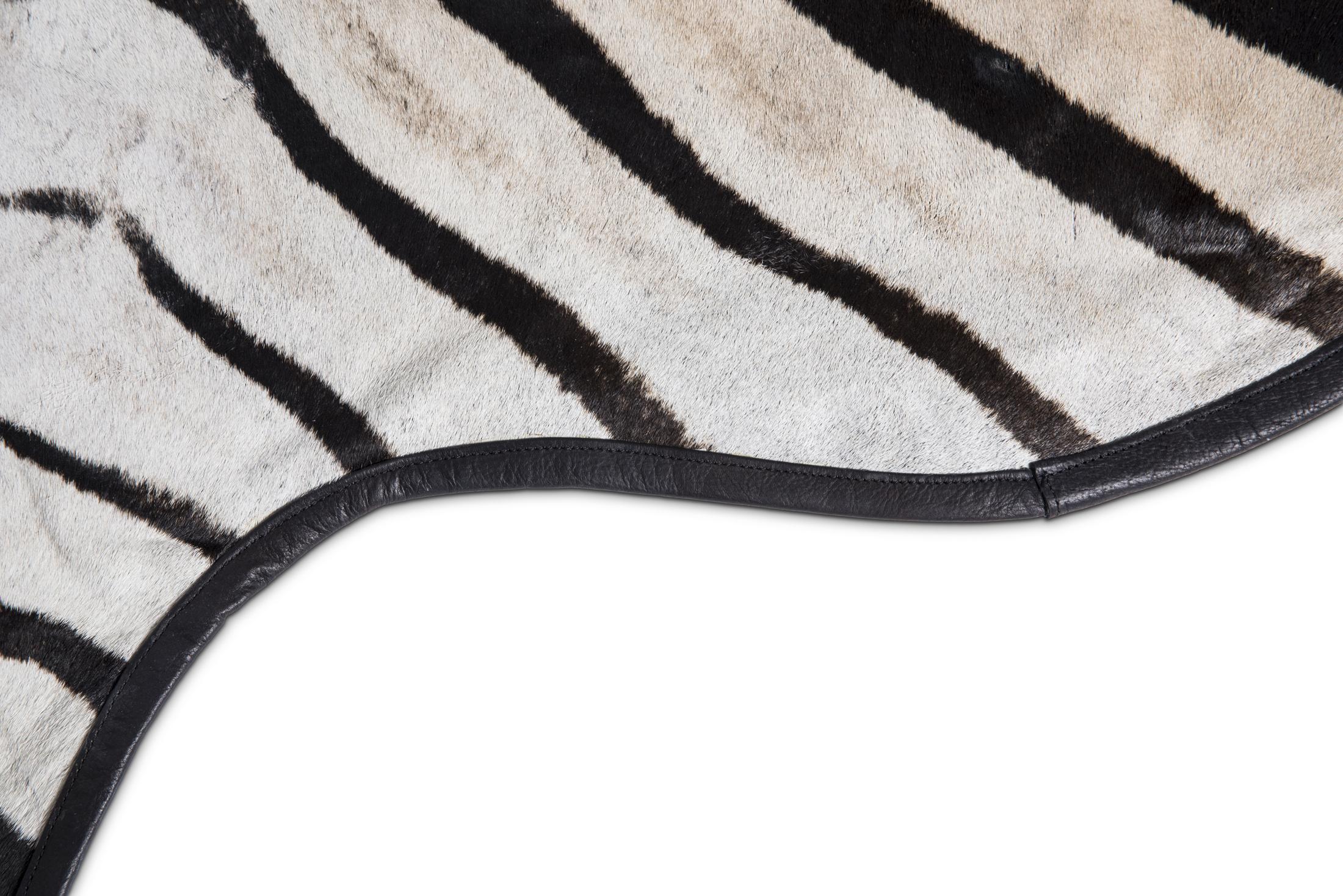 Zebra Hide - Leather Trimmed