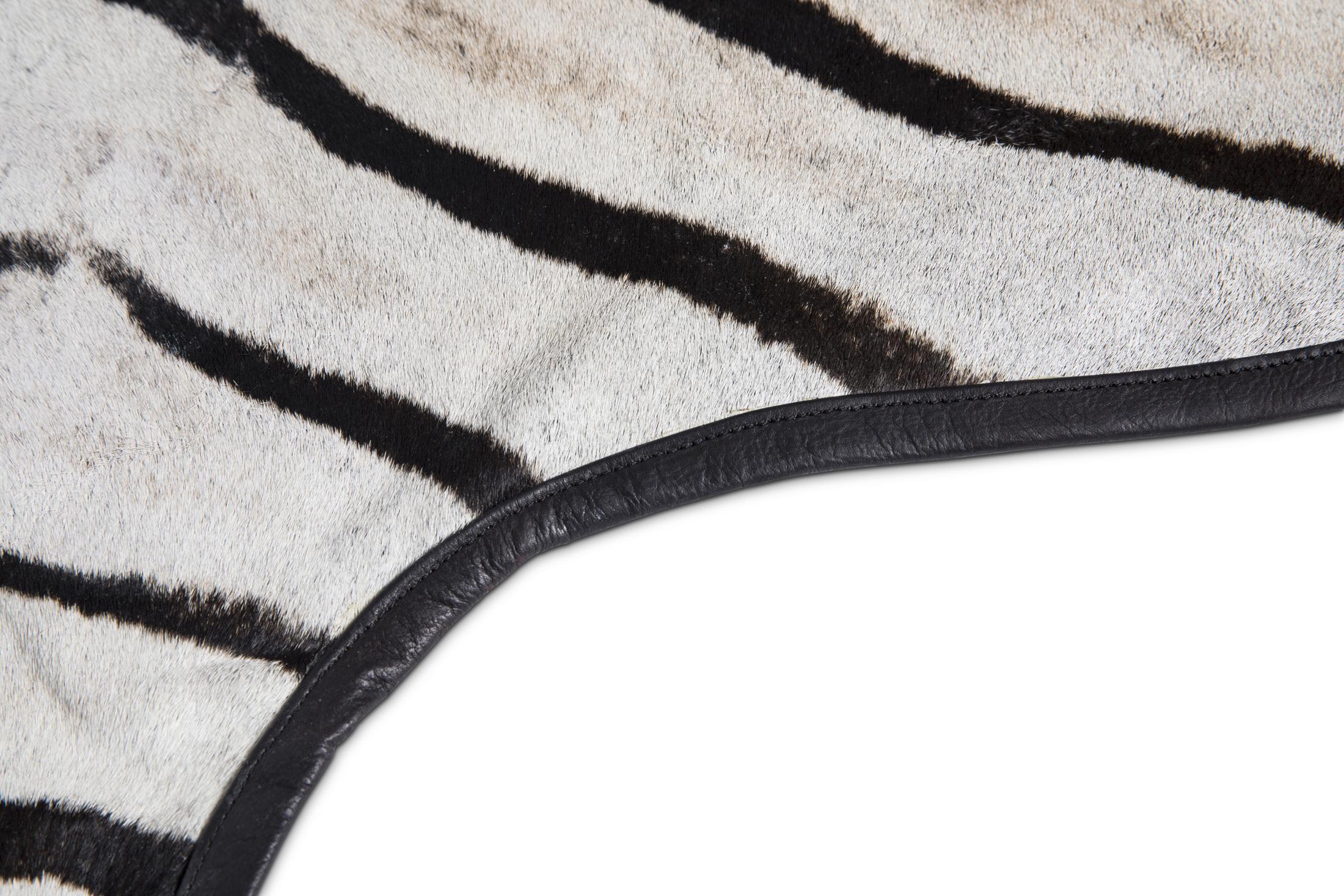 Zebra Hide - Leather Trimmed