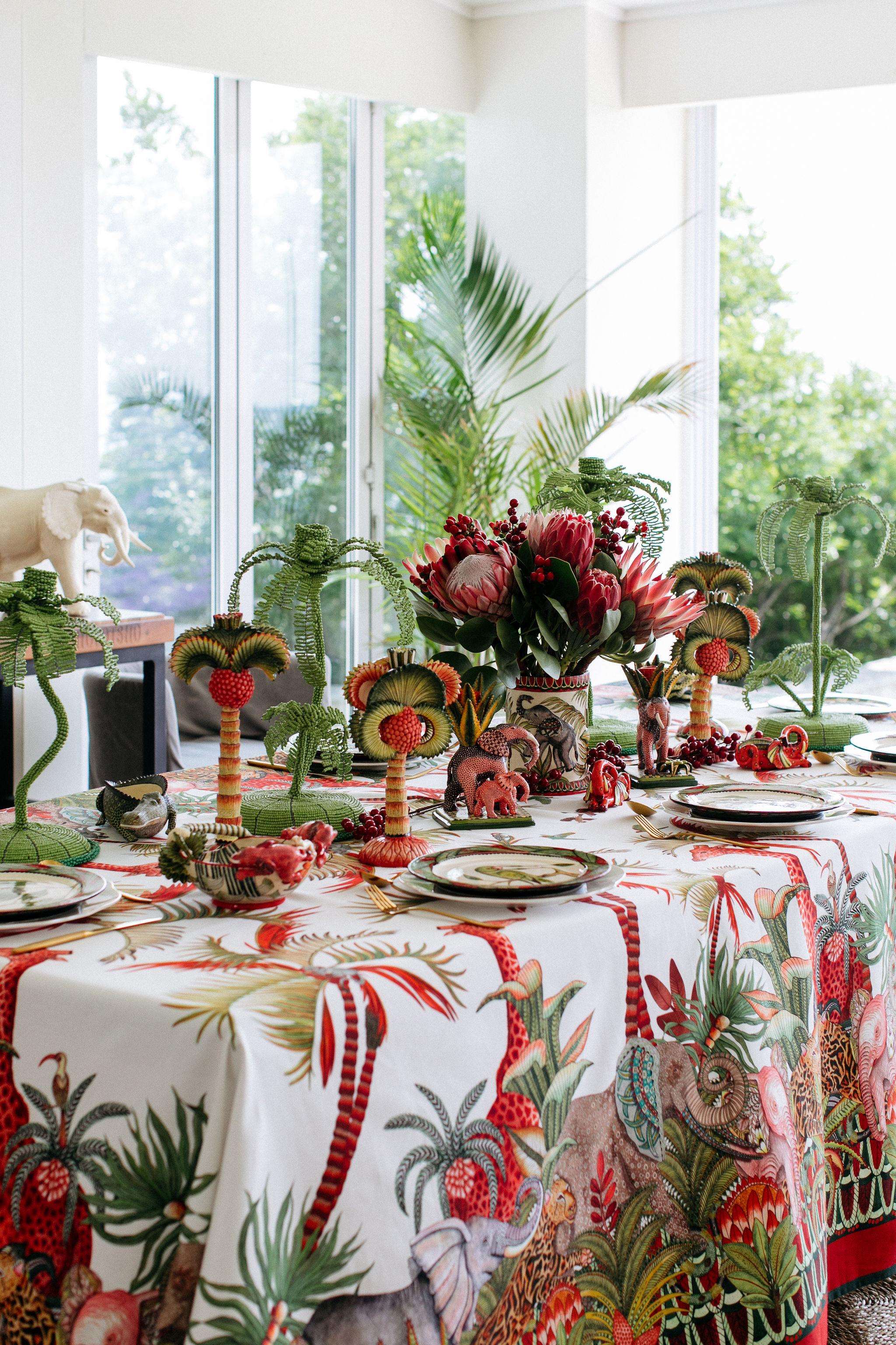 Palm Parade Tablecloth