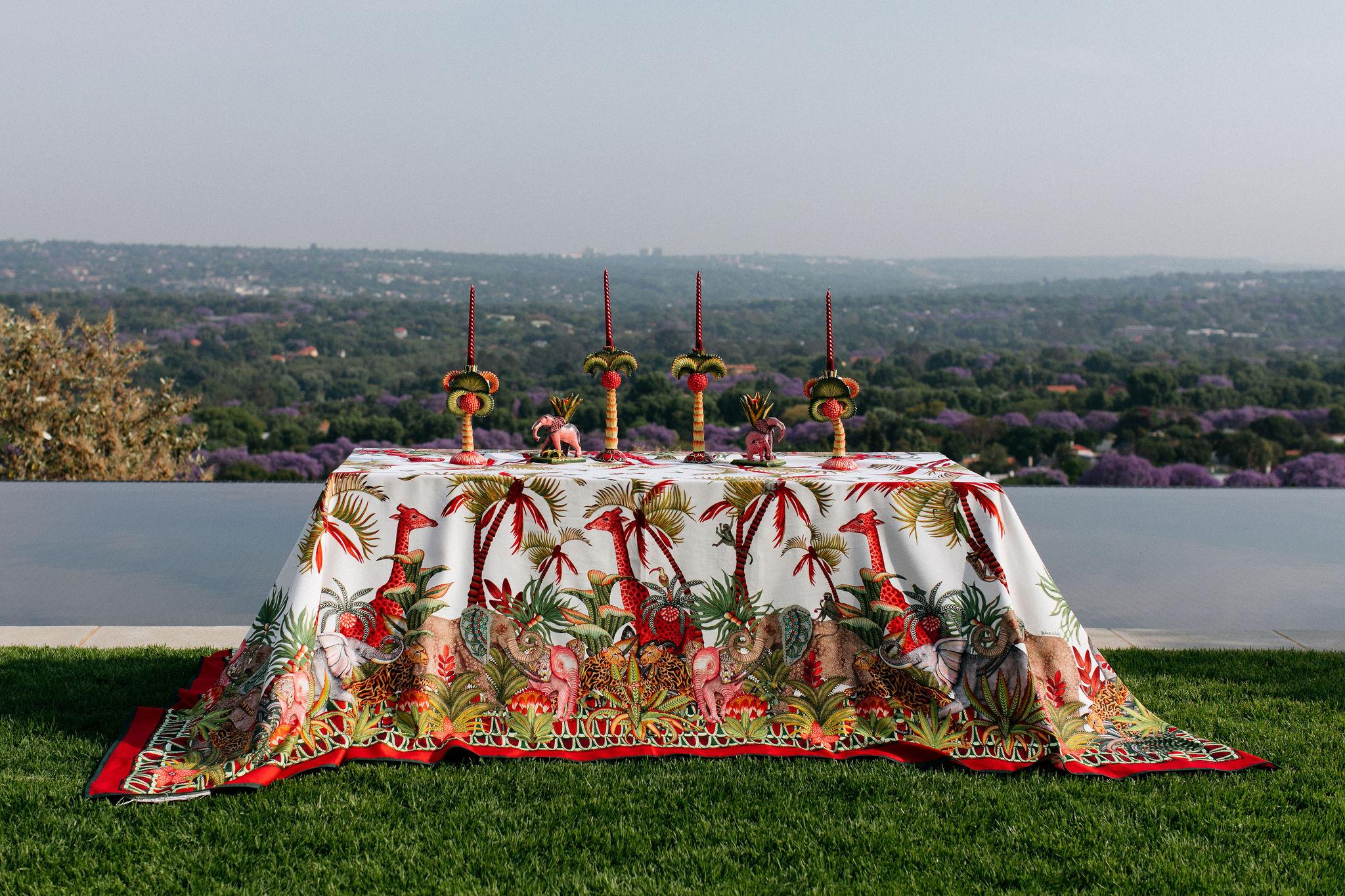 Palm Parade Tablecloth - Cotton - Small