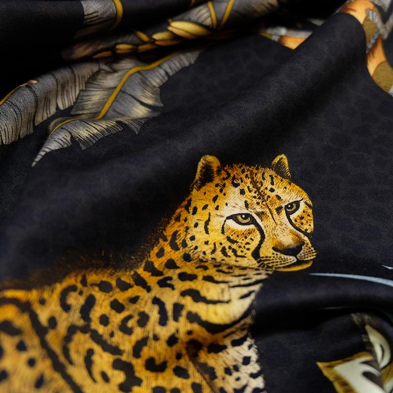 Unique Products, Inc. - Tiger Ostrich Print Leather - Black