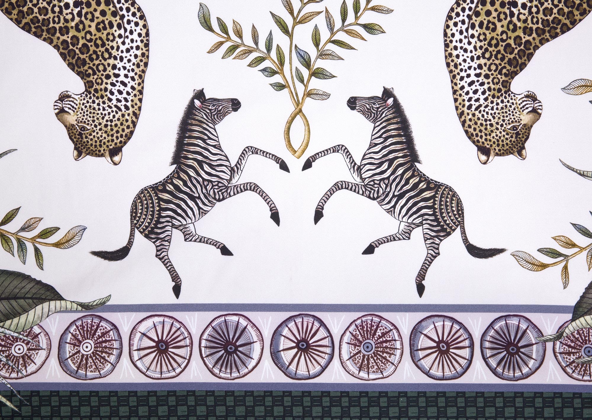 Leopard Lily Tablecloth - Cotton - Safari Stone - Large