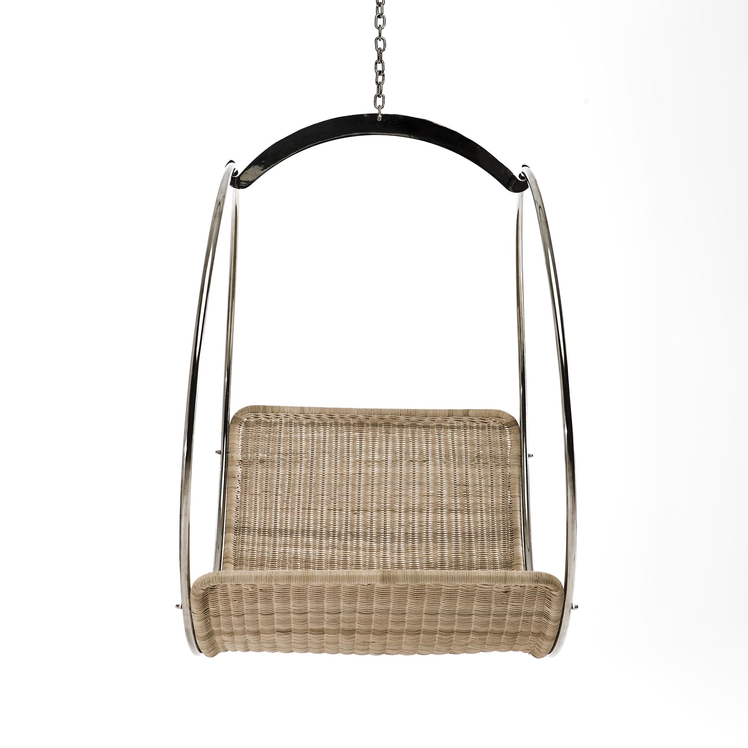 Belham living saria resin wicker single hanging swing chair with best sale seat pad