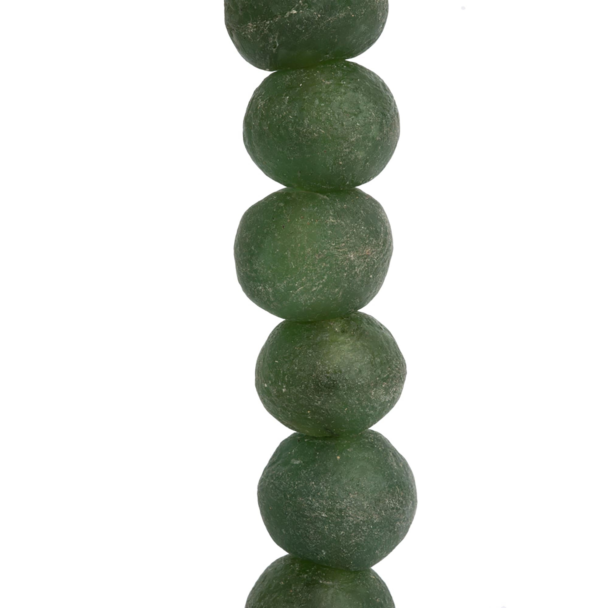 Ghanaian Glass Bead - Large - Green