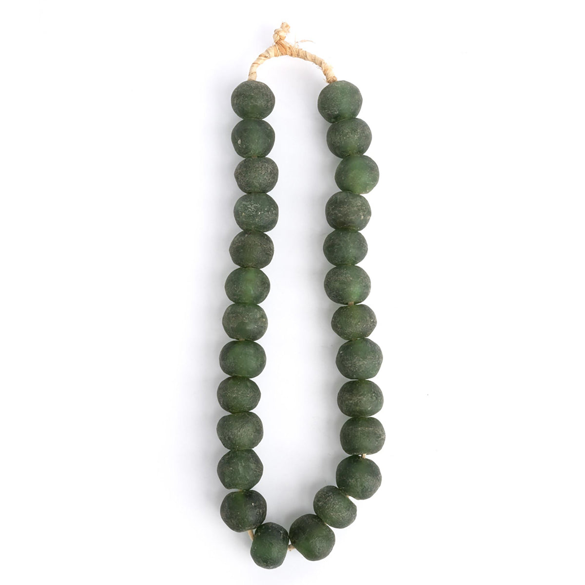 Ghanaian Glass Bead - Large - Green