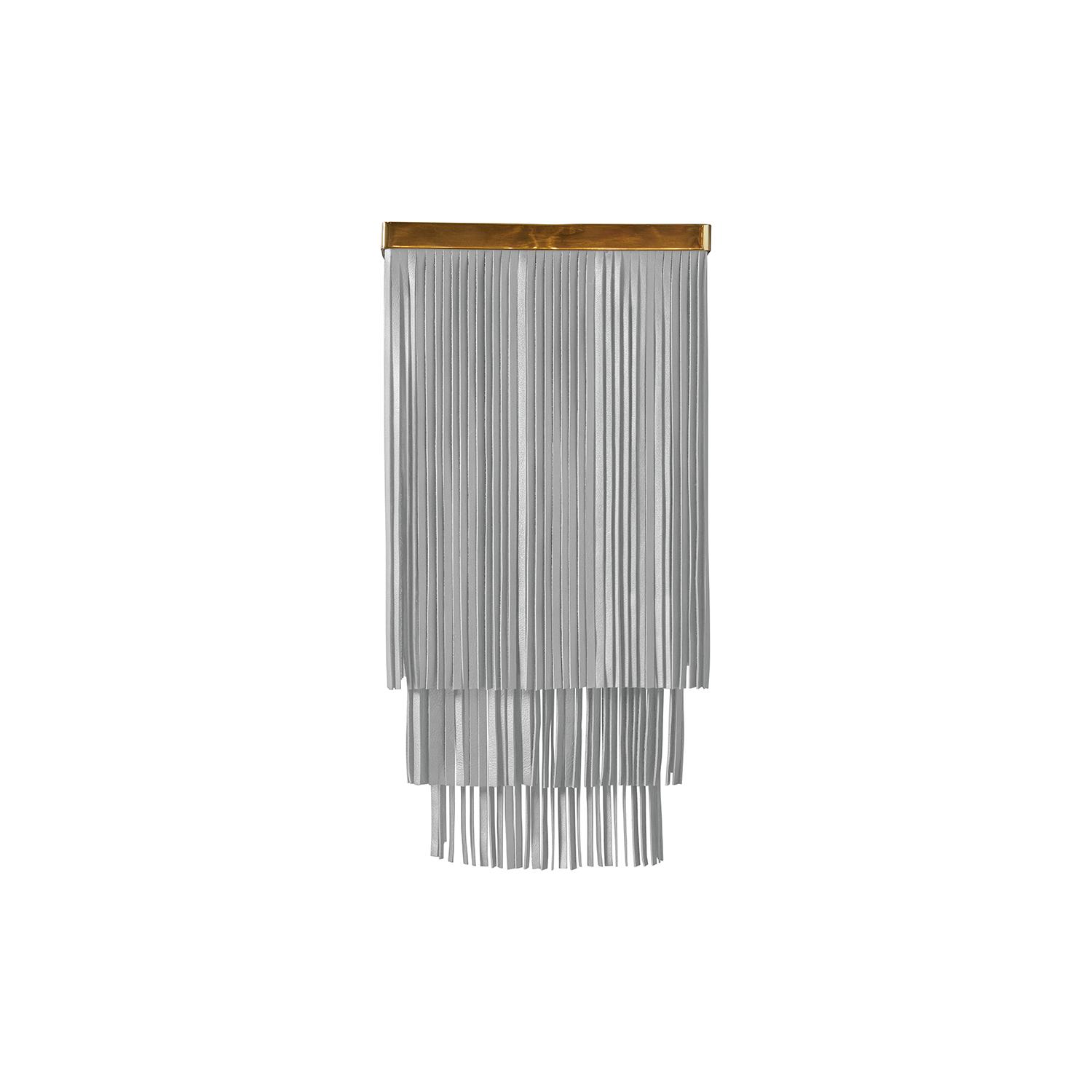 Ndidi Wall Sconce - Brass - Metallic Leather