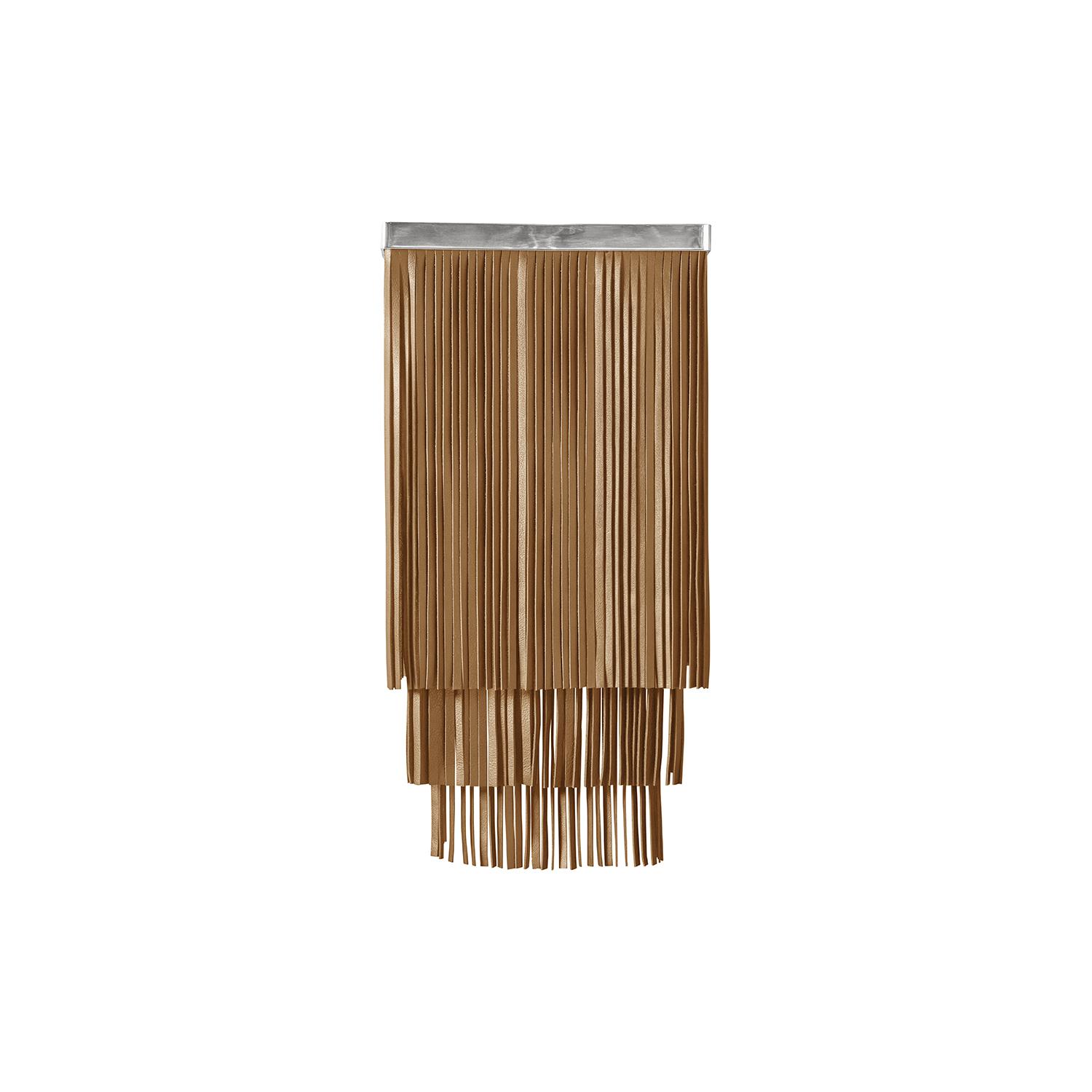 Ndidi Wall Sconce - Nickel - Premium Leather (Made to Order)