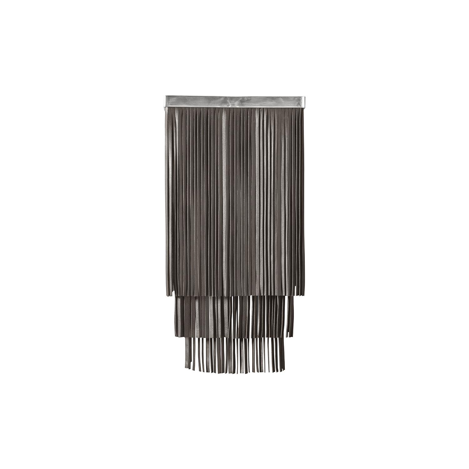 Ndidi Wall Sconce - Nickel - Premium Leather (Made to Order)