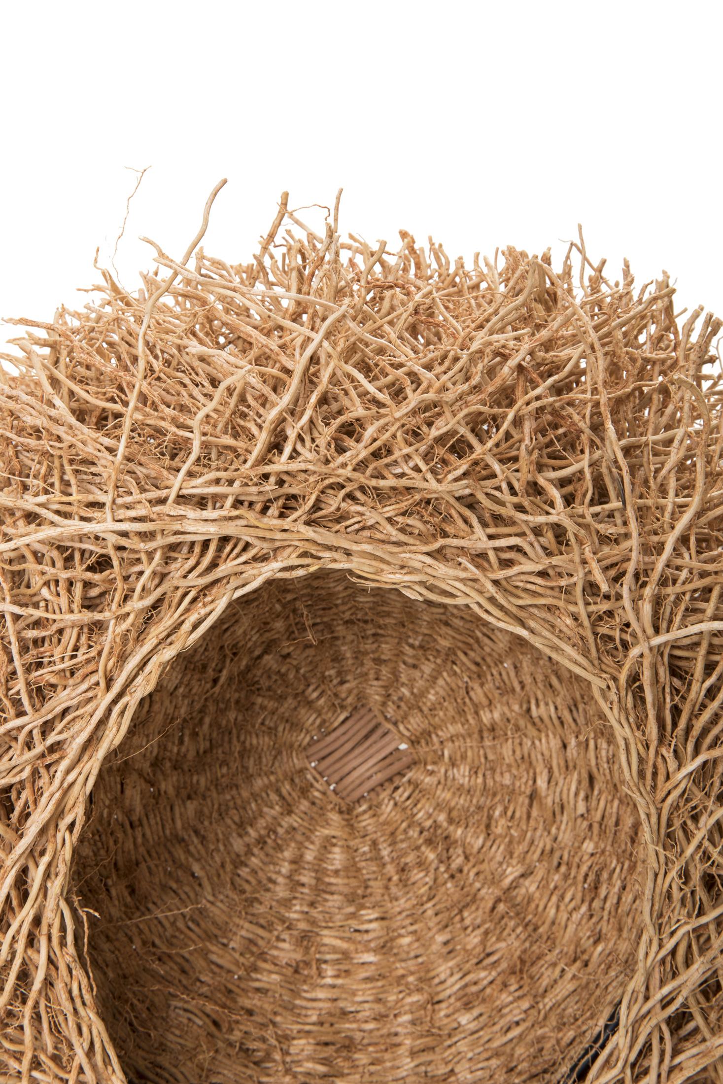 Vetiver Basket on Stand - Small