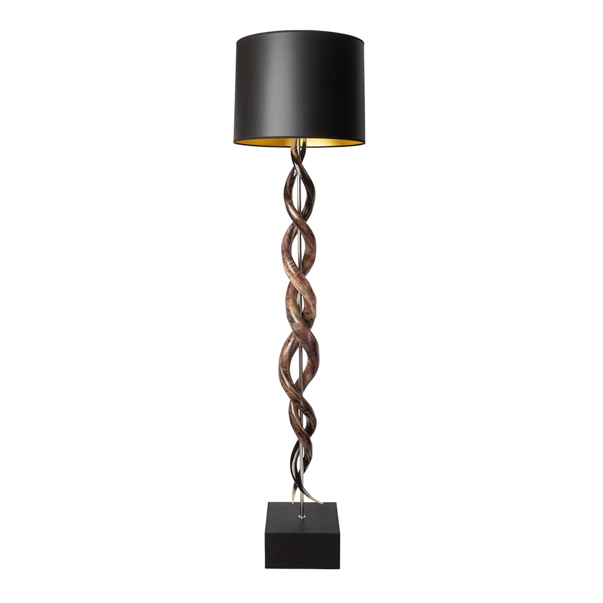 Polished Kudu Horn Double Twist Floor Lamp