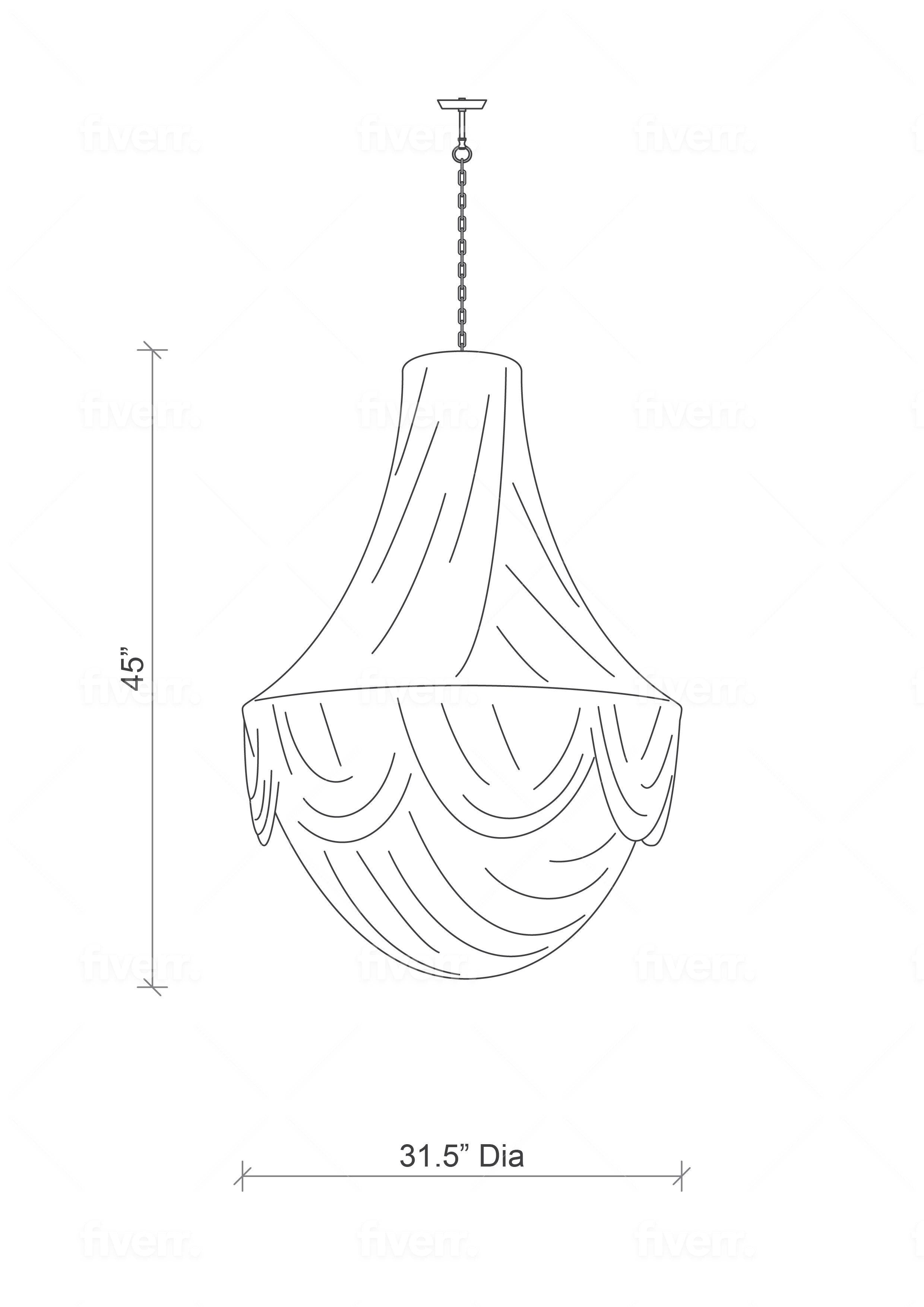 Large Empire Leather Chandelier in NeKeia Leather