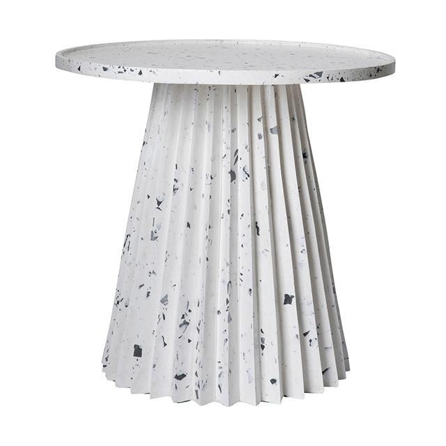 Flute Side Table - Large - White/Grey