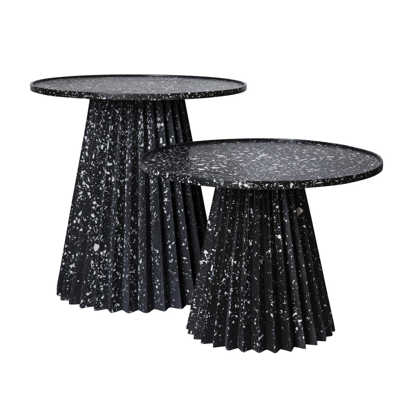 Flute Side Table - Small - Black/White