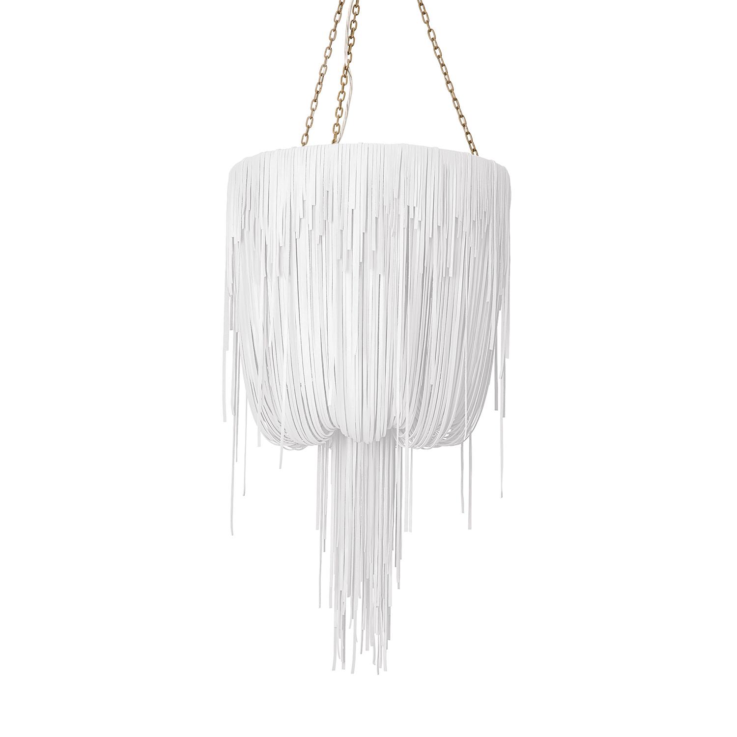 Small Round Urchin Leather Chandelier in Premium Leather