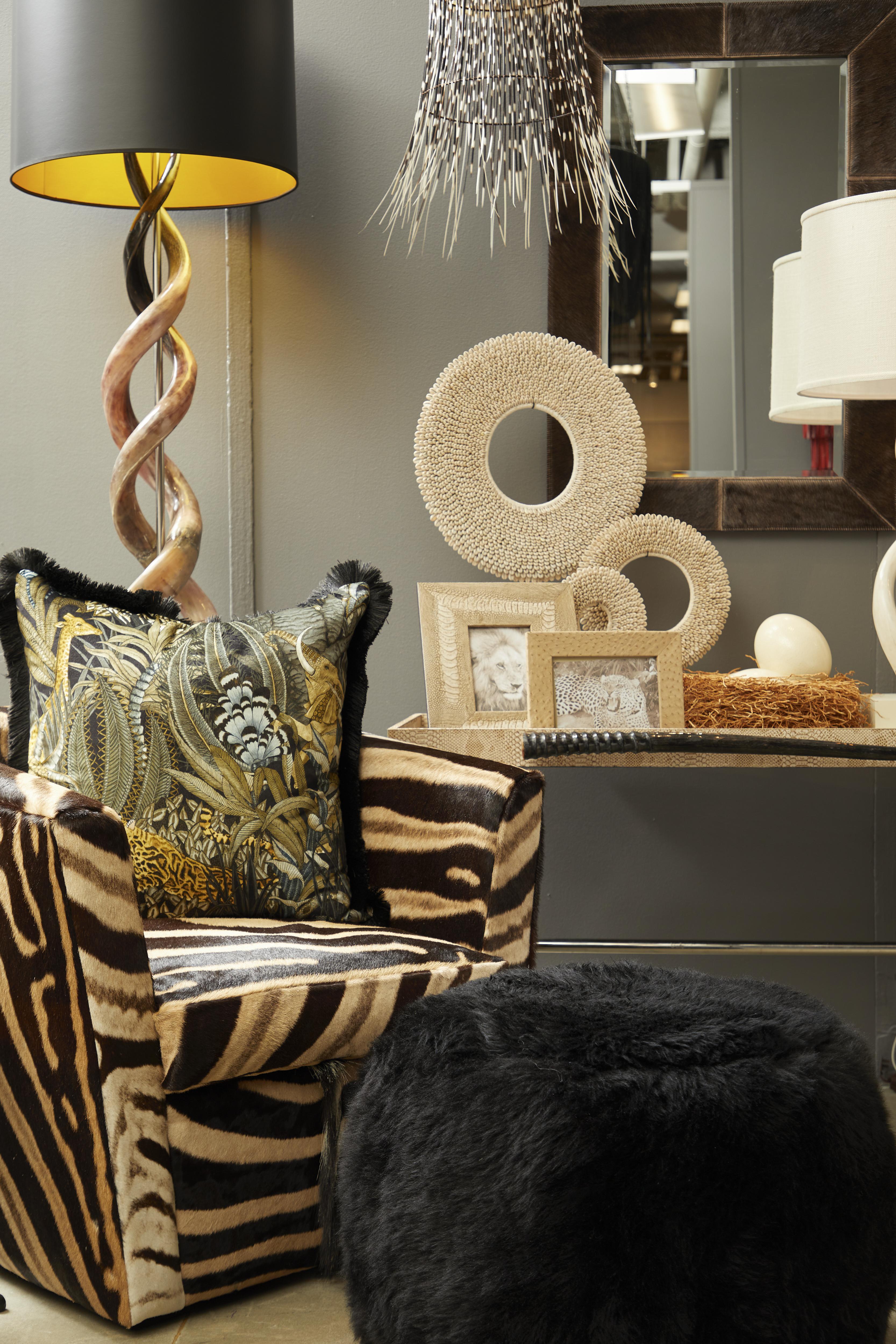 Zebra accent chair hot sale