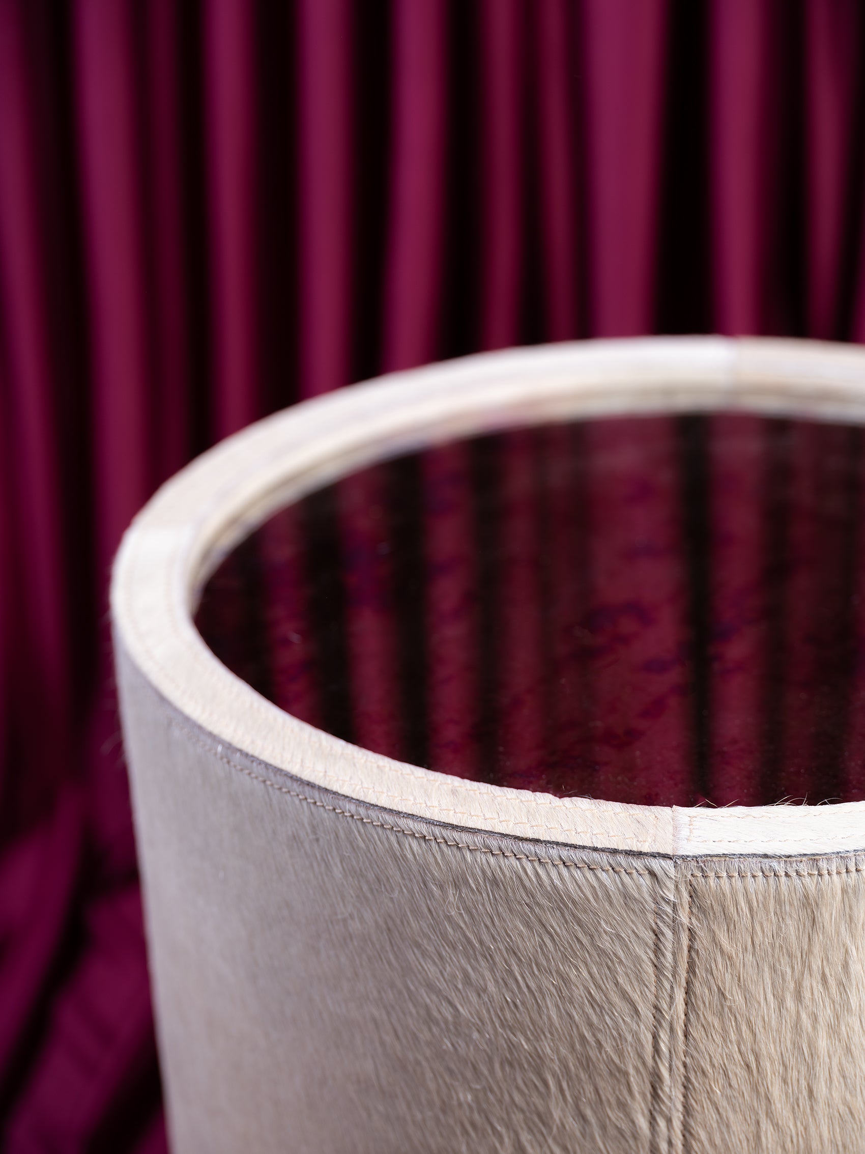 Nyla Table - Cream Cow Hide