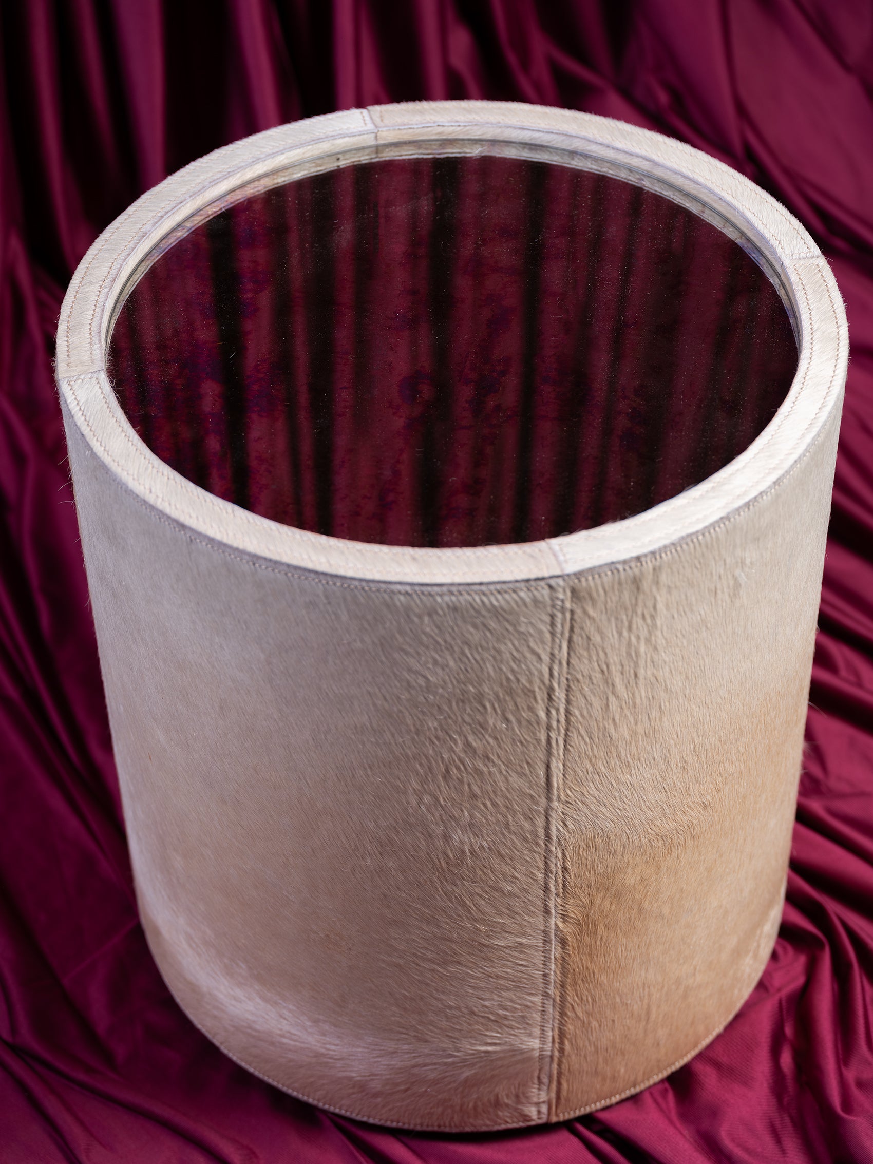 Nyla Table - Cream Cow Hide