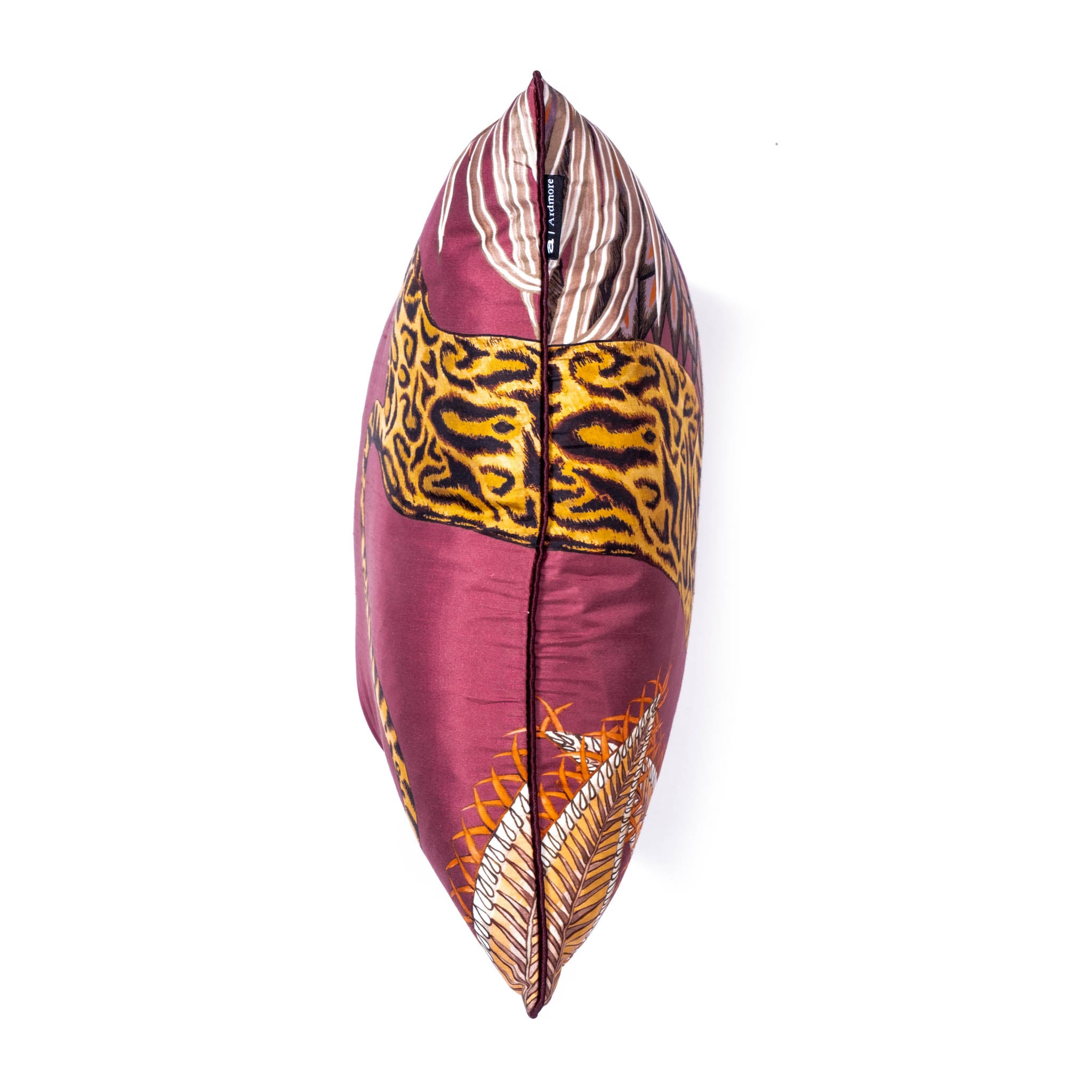 Cheetah Kings Forest Pillow - Silk - Plum