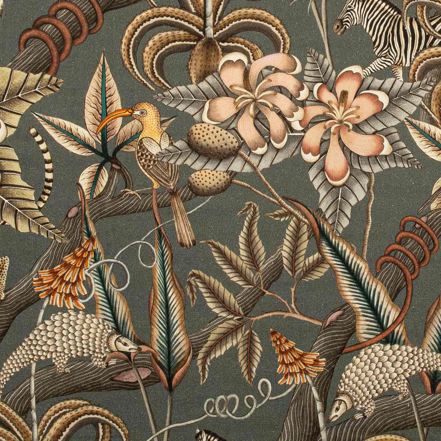 Pangolin Park Fabric - Linen - Ash