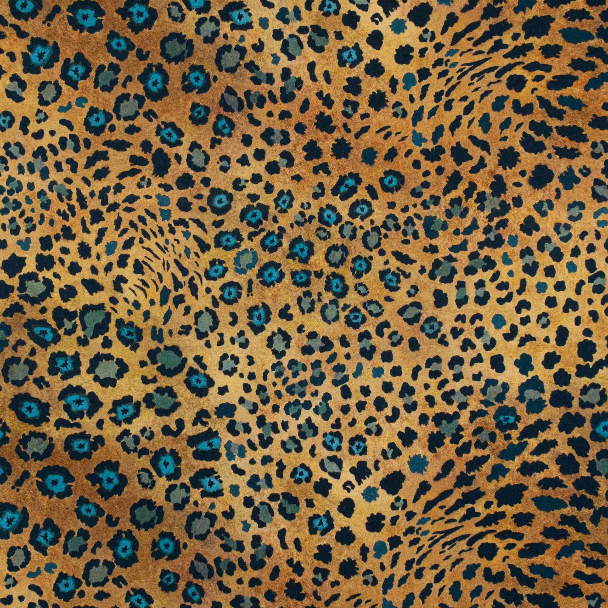 Safari Spot Fabric - Linen - Midnight