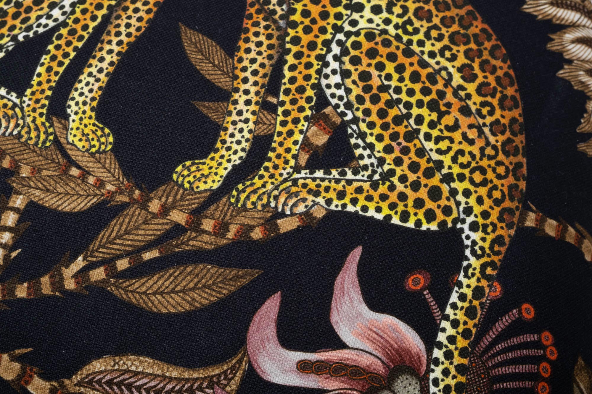 Lovebird Leopards Pillow - Cotton - Night