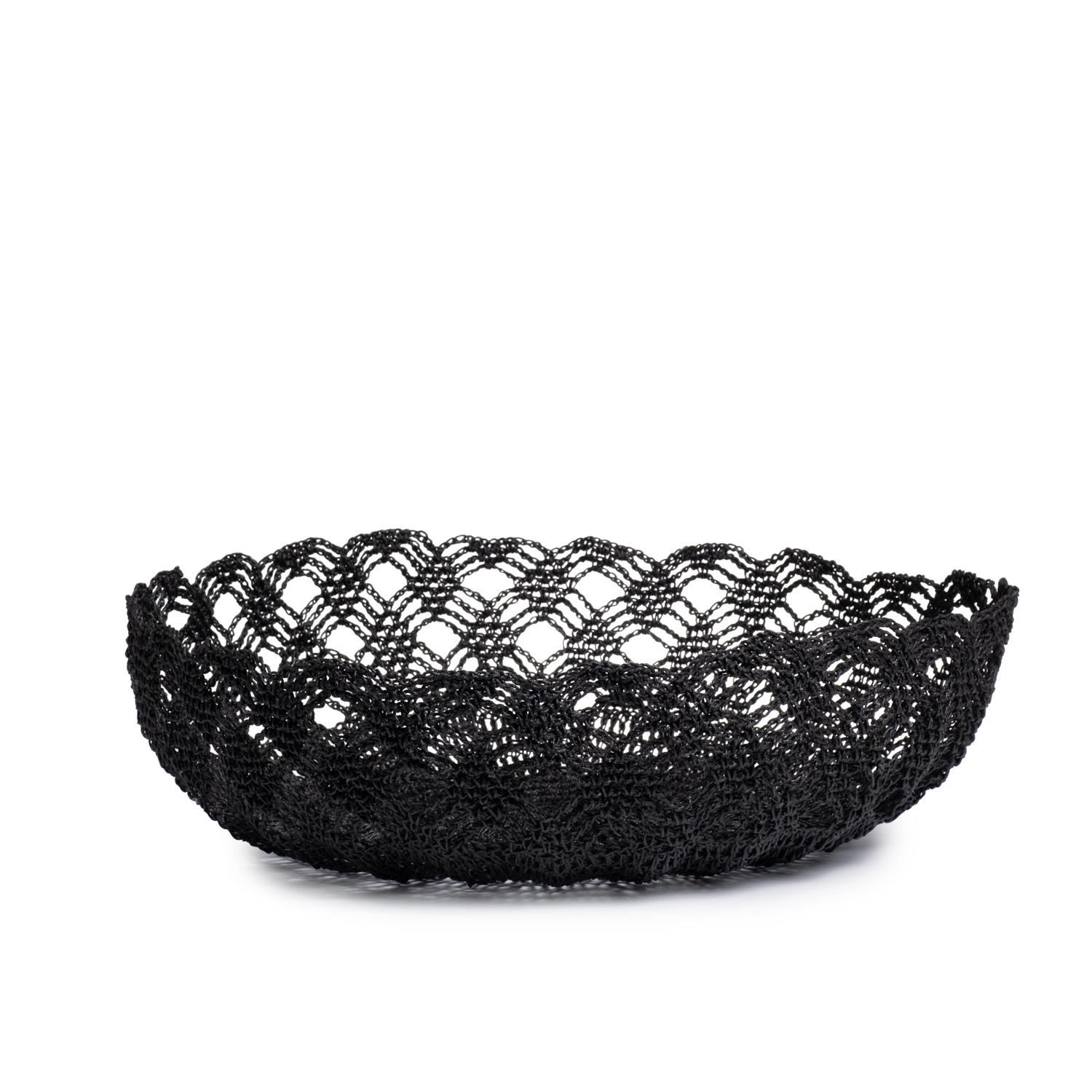 Crocheted Mesh Bowl - Black