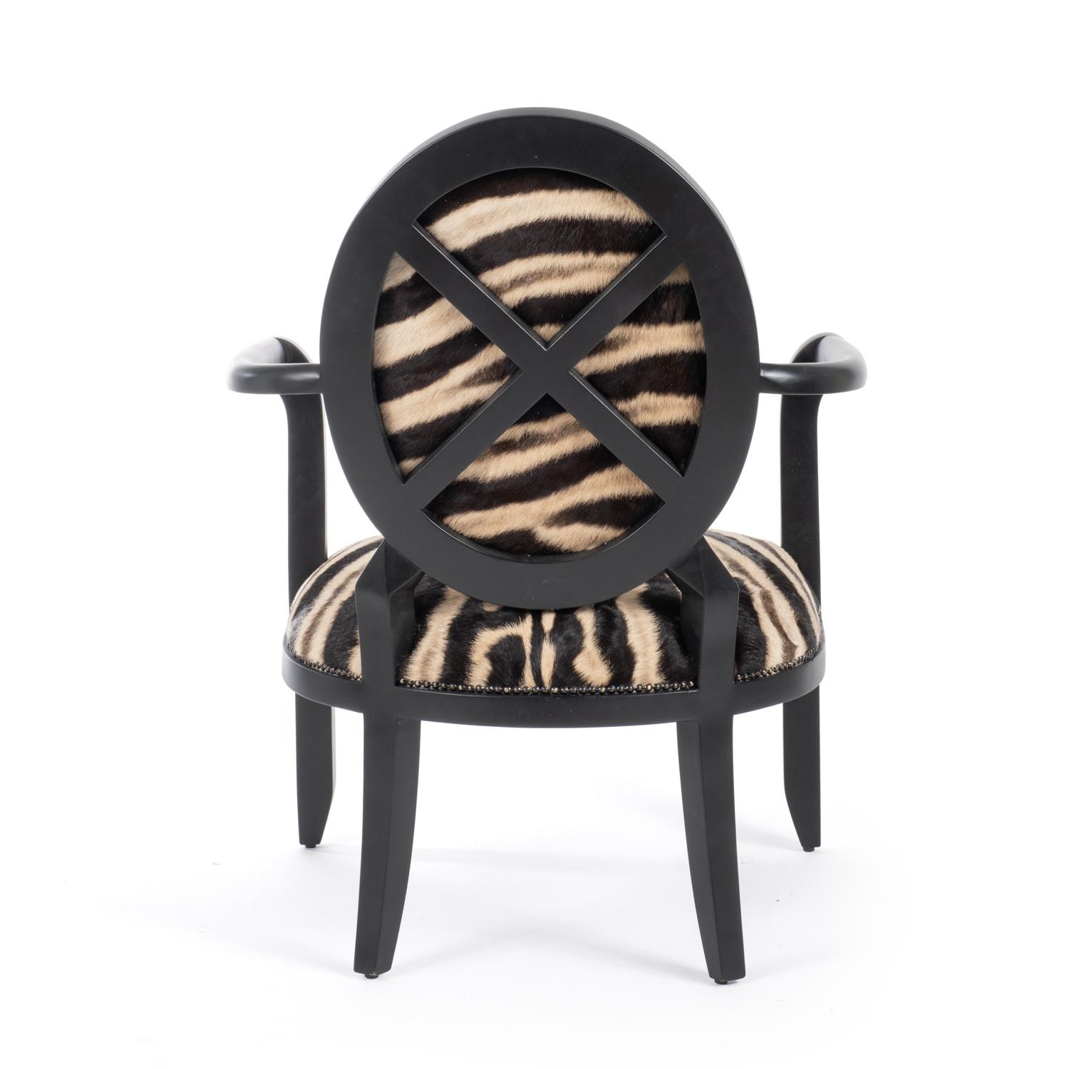 Zebra Hide Manhattan Chair