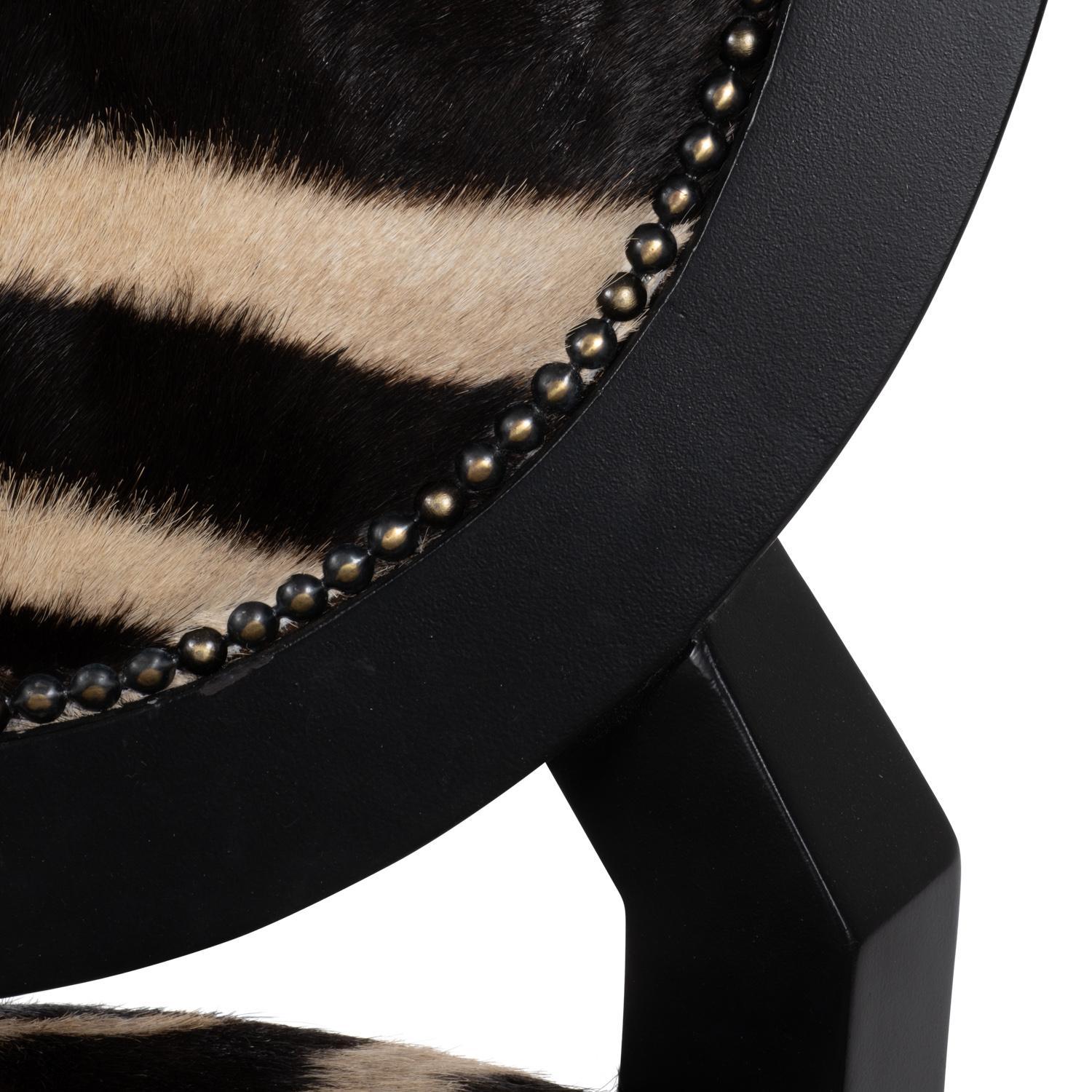 Zebra Hide Manhattan Chair