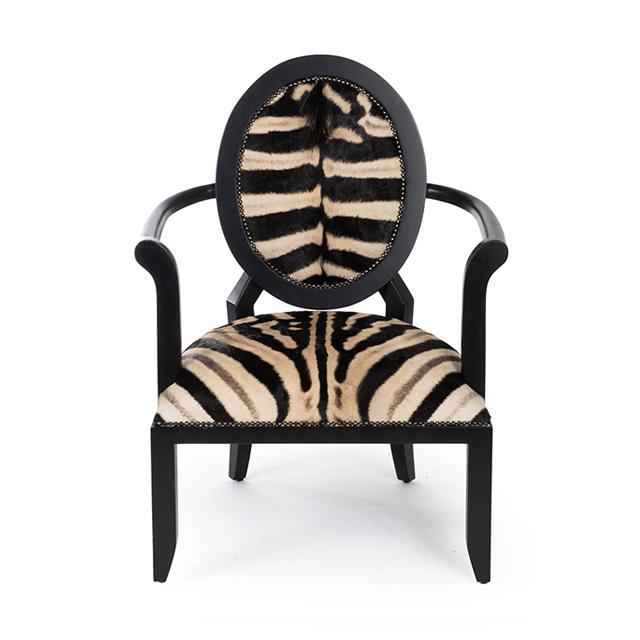 Zebra Hide Manhattan Chair